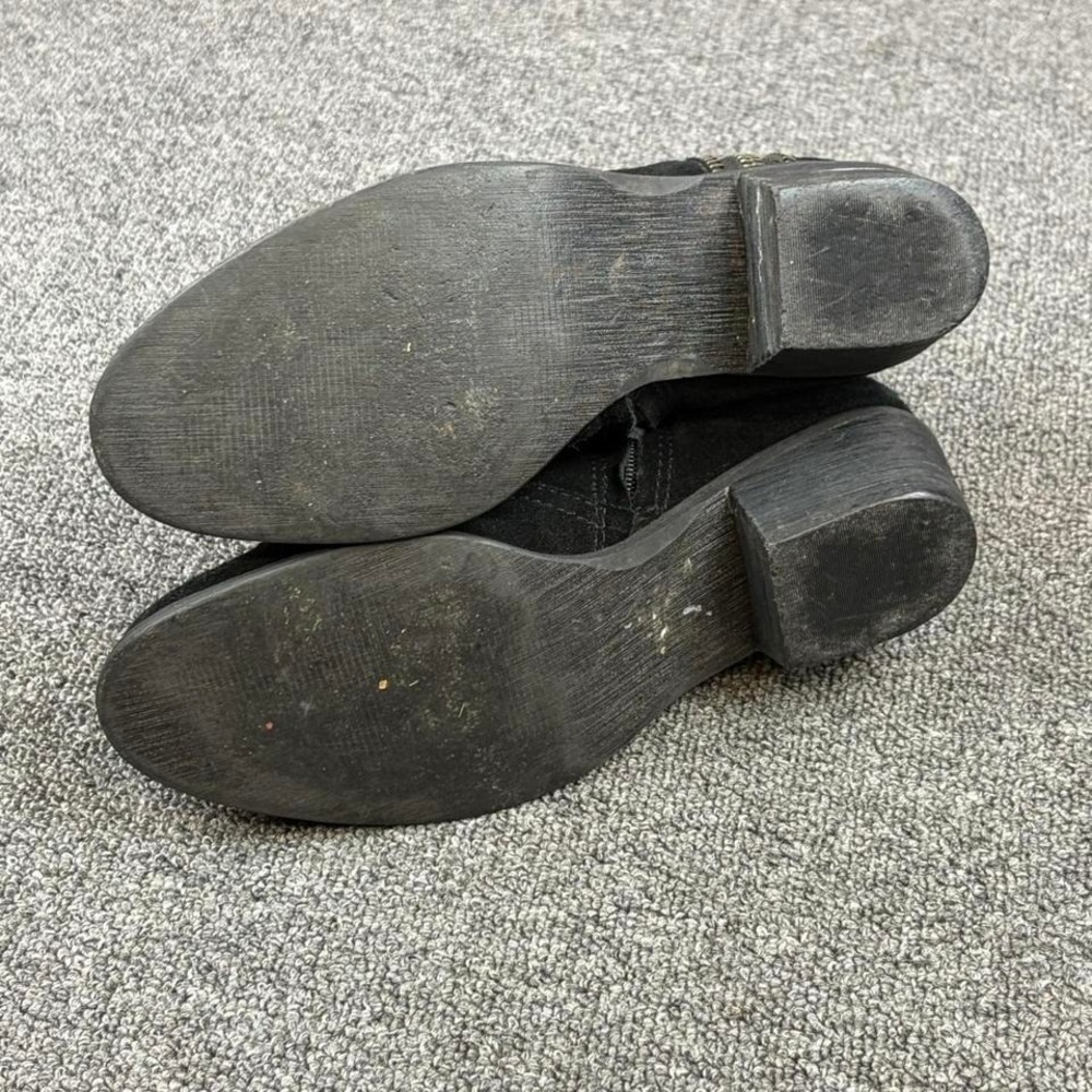 Guess Black Suede Side Zip Ankle Booties Boots Women's Size 9 M - Picture 8 of 8